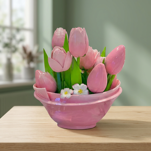 Sculpture de tulipe en résine personnalisée, statue de fleur en fibre de verre, décor artistique peint à la main pour l'affichage dans les centres commerciaux et les jardins - Product Image 2
