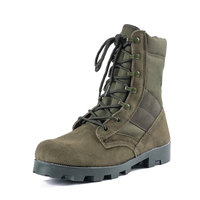 Sepatu bot kulit asli pria, sepatu bot hitam kulit asli pria, sepatu bot hutan Suede hijau, sol luar karet, poliester EVA untuk musim dingin, dibuat, Panama