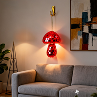 Boule disco en verre miroir en forme de champignon, écologique, non toxique, personnalisée en usine, pour les fêtes de printemps, les fêtes de vacances, les cadeaux et les décorations