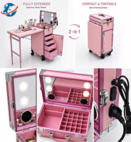 Ensemble de mobilier de salon professionnel en bois au design moderne, durable et facile à nettoyer, avec table de manucure audio Bluetooth et lampes à ongles