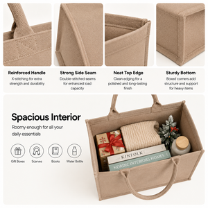 <span class=keywords><strong>Sac</strong></span> fourre-tout de Noël en toile de coton lavable, style nordique minimaliste, avec motif de renne, de bois de cerf et de flocon de neige, style hiver et fêtes - Product Image 3