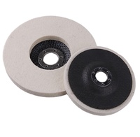 Disques de polissage en feutre de laine haute performance de 4 pouces - pour meuleuse d'angle, polissage du métal et du bois