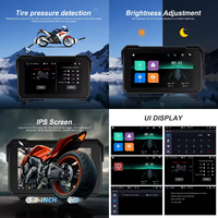 Podofo Pantalla Inteligente de 5 Pulgadas con CarPlay para Motocicletas, Monitor de Navegación para Moto, Estéreo para Auto con Pantalla IPS, CarPlay, Android Auto y Bluetooth