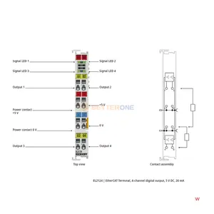 New original Beckhoff EL2124 | EtherCAT terminal module 4-channel digital output 5 V DC20 mA is in high demand