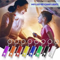Lampu Gantungan Kunci LED Mini Senter Keren Dapat Diisi Ulang USB Lampu Baca Buku Anak Pelajar Lampu Darurat Lampu Lubang Kunci Tangga