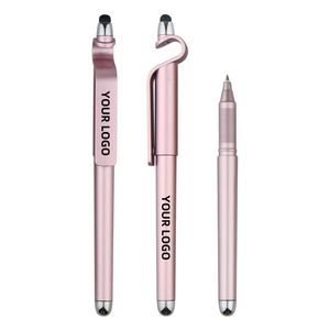 New Custom Simple Generous Neutral Plastic Gel <b>Pens</b> 0.5mm Black Ink Refillable for Promotional & Business Use with Logo - Product Image 3