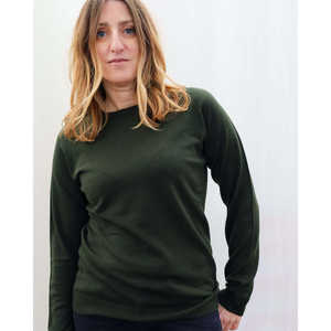 Suéter Heyfoo para Mujer, Cuello Redondo, Color Verde Militar, Calibre 12, Tejido de Punto, Decoración con Bordado, Estilo Casual Europeo - Product Image 4