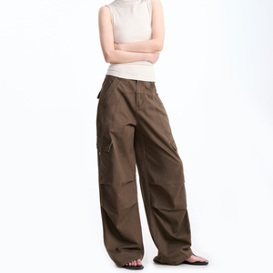 Pantaloni <span class=keywords><strong>Cargo</strong></span> da Uomo OEM, Stile Vintage Distressed, Gamba Dritta Larga, Effetto Lavato, Vendita all'Ingrosso - Product Image 4