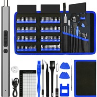 Kit de réparation de téléphones portables 142-en-1 : Tournevis électrique enveloppé de tissu pour démontage et réparation d'ordinateurs portables Apple et Android