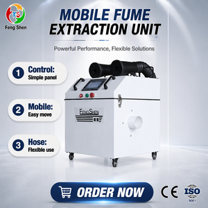 Carrello Mobile per Filtrazione Gas di Scarico Veicoli, per Estrazione e Purificazione Fumi Benzina e Diesel, Attrezzatura per Officina - Product Image 3