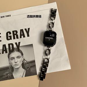 Coolyep – Bracelet de montre universel en résine et <span class=keywords><strong>acier</strong></span> inoxydable de qualité supérieure, épissage métallique, pour <span class=keywords><strong>Apple</strong></span> <span class=keywords><strong>Watch</strong></span> - Product Image 5