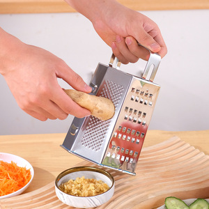 Popular Multipurpose Stainless Steel 4 Sides <b>Vegetable</b> Slicer Box Kitchen Cheese Silcer & Grater With Container - Product Image 4