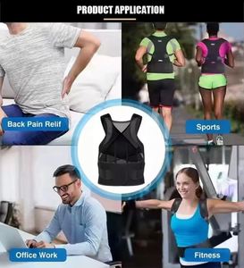 Correcteur de posture dorsal portable réglable, soutien de la clavicule et de la colonne vertébrale, ceinture de maintien pour les épaules et les lombaires, en polyester, professionnel - Product Image 6