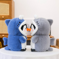 Peluche Adorable Requin-Pingouin Transformable, Coussin Créatif à Câliner pour Enfants, Cadeau d'Anniversaire, Jouet en Peluche Pingouin Amusant