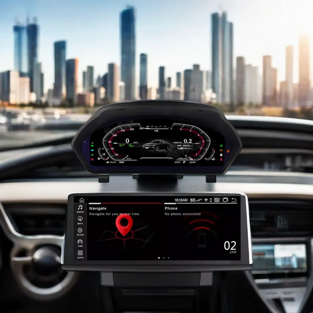 Radio portátil para automóvil Navegación GPS Android Cluster Instrument 10,25 pulgadas LCD Digital Car MP3/MP4 Players para BMW 3 4 Series F30