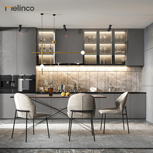Современный экологичный шкаф Melinco из МДФ с большим объемом хранения, готовый к сборке, встроенный кухонный шкаф - Product Image 1