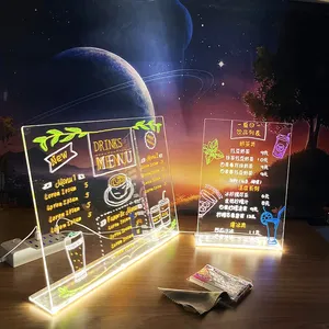 Özel 3d arkadan aydınlatmalı işareti reklam led akrilik işareti mağaza restoran dükkanı için led menü ışık kutusu