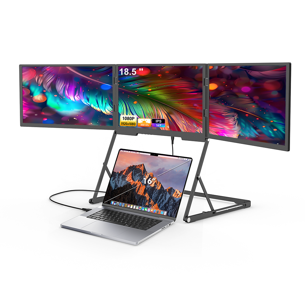 Triple Screen <strong>Monitor</strong> <strong>2026</strong> New-<strong>18</strong>.5inch Hot Selling <strong>One</strong>-Cable Setup Portable for Small Meetings Ergonomicporttil De Negocios