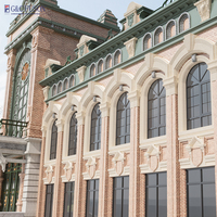 Fuson Foshan Custom Villa House Store Aluminio Francés Vidrio aislante Ventanas Imagen Ventana Aluminio Ventana fija