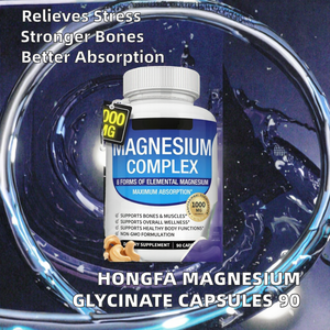 Cápsulas de Glicinato de Magnesio para Adultos, Más Vendidas, para Mejorar la Densidad Ósea y Aliviar el Estrés, 60 Cápsulas por Botella, 2 por Paquete - Product Image 2