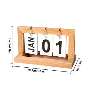 Adorno de Calendario de Madera al por Mayor, Estilo Minimalista, Decoración para Sala de Estar u Oficina, Accesorios Modernos para Escritorio, Decoración Sencilla para el Hogar - Product Image 6