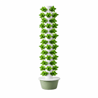 Tour de culture verticale aéroponique et hydroponique à 13 niveaux avec tiges métalliques pour la plantation de légumes en extérieur