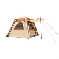 Tente de camping gonflable 230 x 230 x 170 cm, abri auto-gonflant, Oxford 210D PU2000 imperméable avec pompe à air
