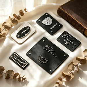 Personalized Customizable Nickel-Free Laser Cut Eco-Friendly Metal Brand Label with Engraved Logo for Apparel & <b>Luggage</b> - Product Image 1