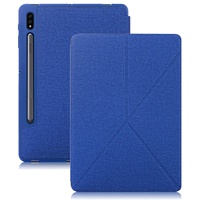 Étui en cuir intelligent universel pour Samsung Galaxy Tab S7 FE S8 Plus 12.4 pouces couverture arrière avec porte-crayon