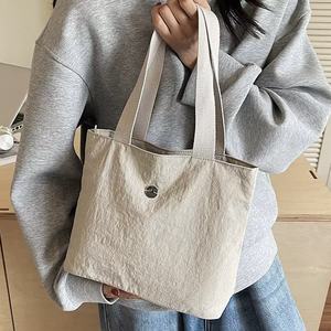 New Women Casual Lightweight Simple Canvas <b>Tote</b> Bag Versatile Mini Handbag for Books Lunch - Product Image 6