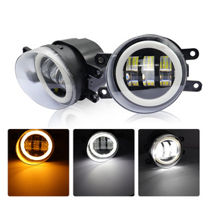ไฟตัดหมอก LED ขนาด 3.5 นิ้ว QIDEWIN พร้อมรูรับแสงแบบเอียง สีขาวเหลืองสองสี สำหรับกันชนหน้า - Product Image 2
