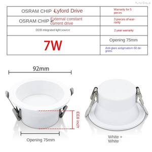 Lámpara de Techo LED Empotrada Moderna de 5W7W9W, Antideslumbrante, de Aluminio, IP65, Iluminación Interior, Foco para Hogar y Oficina - Product Image 5