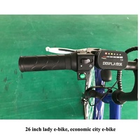 Vélo électrique urbain à batterie au lithium pour femmes avec cadre en fer de 26 pouces avec 2 places