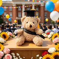 Mini ours en peluche pas cher pour la remise des diplômes, cadeau souvenir, décoration, petit ours en peluche pour les étudiants