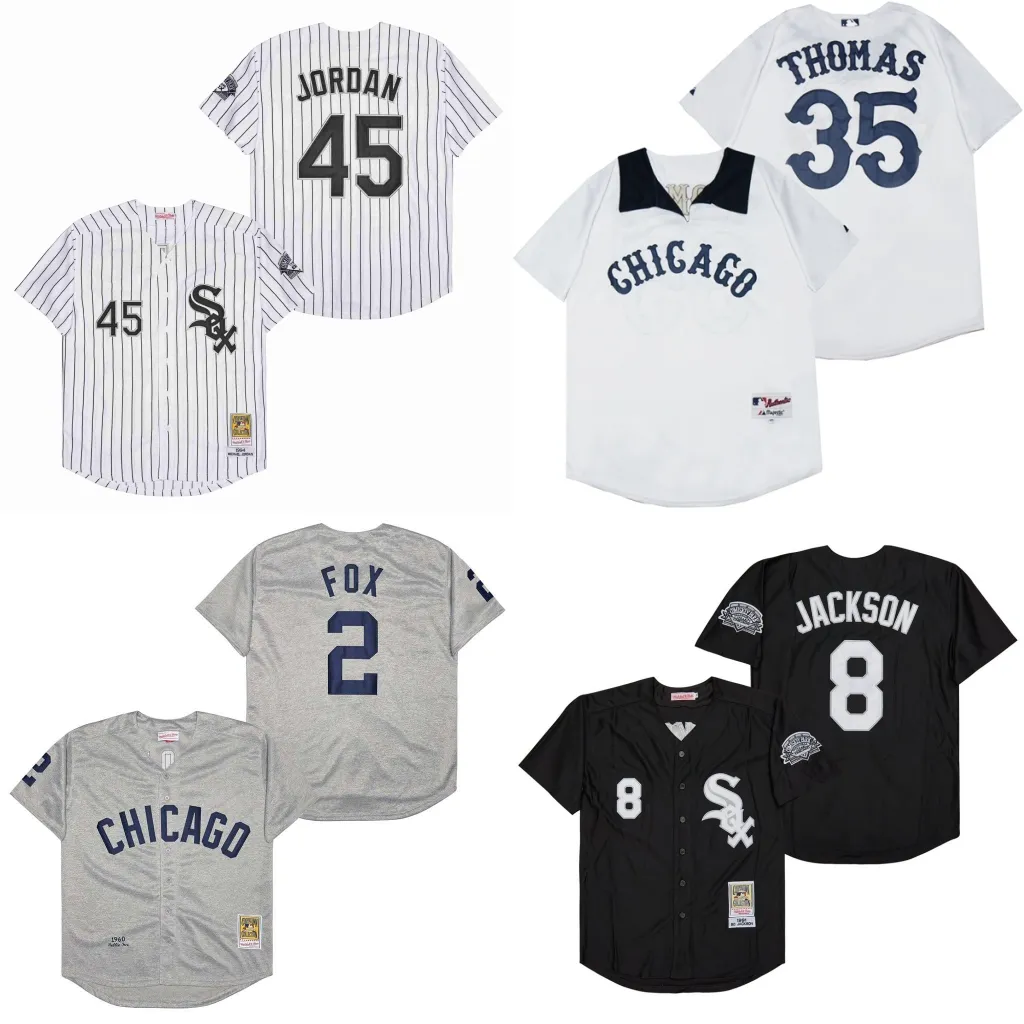 Erkek Chicago 8 Bo Jackson 35 Frank Thomas 72 Carlton Fisk 2 Nellie Fox 11 aparbaseball o beyzbol forması gerileme dikişli