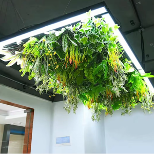 نبات صناعي معلق لتزيين السقف والجدران داخلي وخارجي، عشب بلاستيكي أخضر لتصميم المنزل وديكور الغرف - Product Image 6