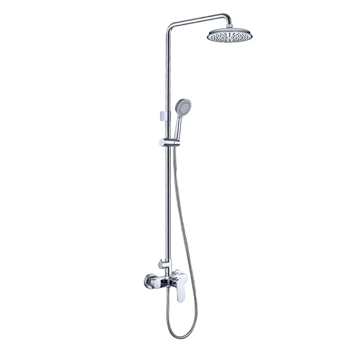 현대 노출 샤워 제어 욕실 벽걸이 형 수도꼭지 목욕 수도꼭지 샤워 헤드 믹서 수도꼭지 시스템