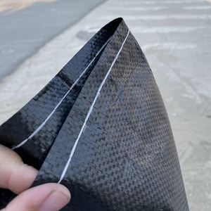 50 ס "מ * 80 ס" מ שקיות חול כבד עבור 50 ק "ג ארוגים פוליפרופילן ארוגים שחורים ריקים עם הגנה UV - Product Image 3