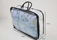 Sac rétractable robuste en PVC/EVA transparent avec fermeture éclair, recyclable, pour impression sérigraphique, pour literie, oreillers, couettes, parapluies, ustensiles de cuisine