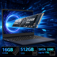 Ordinateur portable 2 en 1 de 15,6 pouces, 16 Go de RAM, 512 Go de SSD, 360° ° Ordinateur portable à écran tactile pour étudiants/navetteurs/professionnels