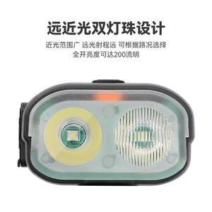 Luz de bicicleta personalizada, luz delantera recargable de doble Led con bocina, resistente al agua Ipx4 para bicicletas, bicicletas eléctricas y motocicletas - Product Image 3