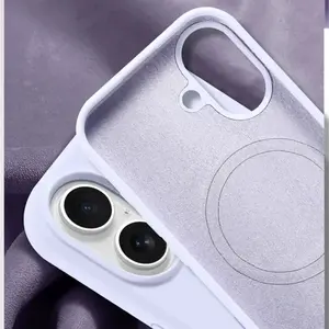 Custodia per telefono in Silicone liquido per <span class=keywords><strong>iPhone</strong></span> 16 15 14 13 12 <span class=keywords><strong>11</strong></span> <span class=keywords><strong>Pro</strong></span> <span class=keywords><strong>Max</strong></span> Plus caricatore magnetico Wireless <span class=keywords><strong>Cover</strong></span> posteriore antiurto - Product Image 4