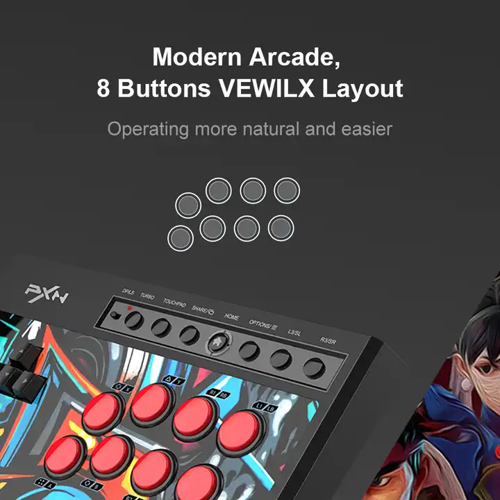PXN X8 Arcade Fight Stick - Ultimate Controller for PC