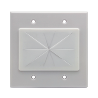 Plaque murale flexible en silicone pour entrée de câble et passage de câble, norme américaine 2 gang