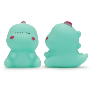 Jixin YDE008 Baby Bath <strong>Toy</strong> <strong>Rubber</strong> Duck <strong>Toy</strong> for Bath Play-Water Float Squeaking Sound Light Green Dinosaur Shape - Product Image 1