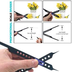 Regla de Dibujo de Tamaño Ajustable, Divisor Proporcional <span class=keywords><strong>con</strong></span> Detalles en Turquesa, Gran Venta - Product Image 3