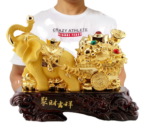 Modello di casa artigianale in resina ornamento di <span class=keywords><strong>elefante</strong></span> artistico per soggiorno e ufficio regalo aziendale - Product Image 1