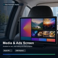 Écran HUD capacitif pour voiture 7/10,1/15,6 pouces avec écran LCD Android pour AV USB pour moniteur d'appuie-tête de véhicule OEM