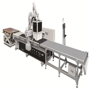 Auto loading unloading machine router with working center wood nesting CNC machine for woodworking