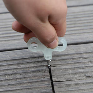 สมอบกสแตนเลสแบบสามตาเกลียวขนาด 6.5*5.5 สำหรับยึดพื้นดินสำหรับตั้งแคมป์กลางแจ้ง - Product Image 1